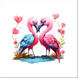 Valentine Kissing Dodo Bird Couple Posters and Art